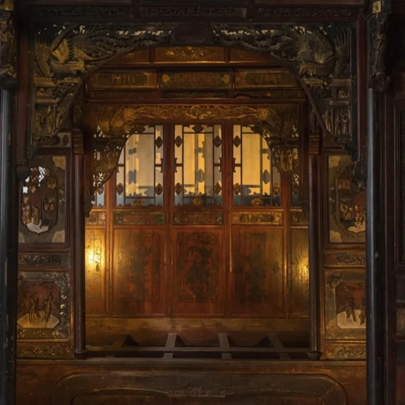 Panel Wooden Door with Frame